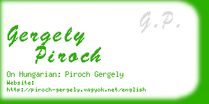 gergely piroch business card